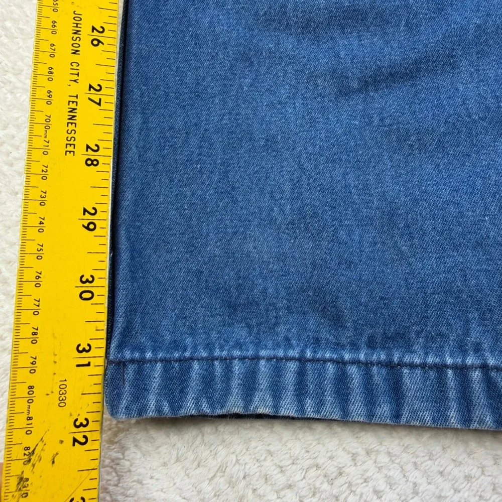 Liberty Mens Denim Bib Overalls Medium Wash Green Zipper P38402 38x32